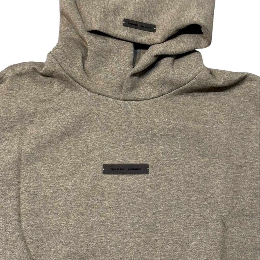 Fear of God ESSENTIALS Homestead Heather Classic Fleece Hoodie Size L - Picture 3 of 8